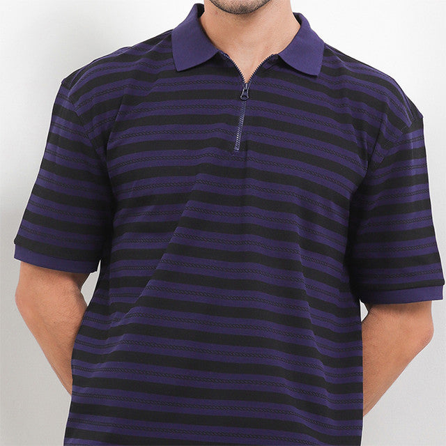 Obermain Pakaian Pria Polo Rope In Navy