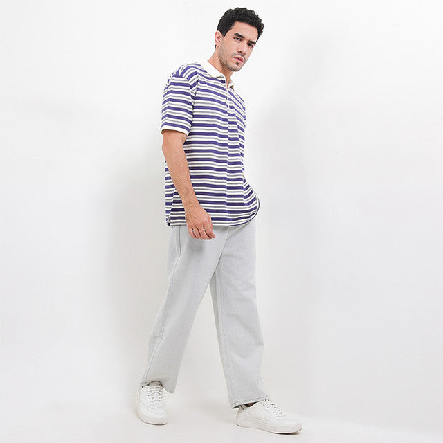 Obermain Pakaian Pria Polo Rope In White