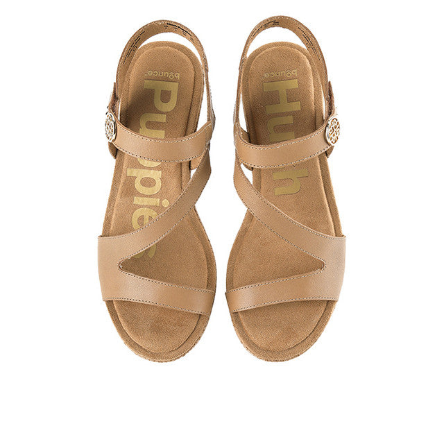 Hush Puppies Sandal Wanita Sling Back Willow Slingback In Tan