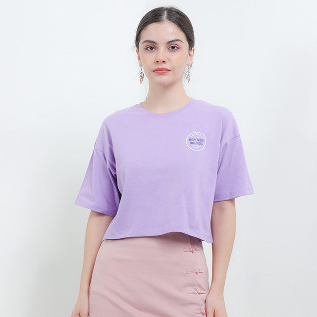 Hush Puppies Pakaian Wanita T Shirt Hh Onderea In Purple