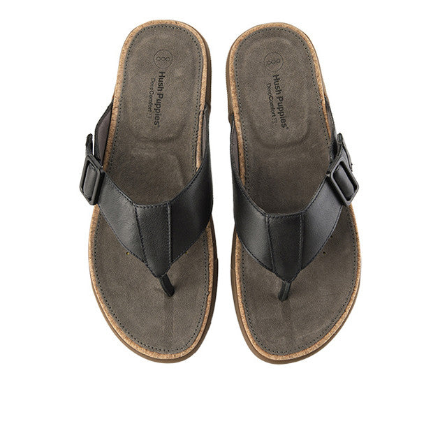 Hush Puppies Sandal Pria Asahi Jake Toepost In Dark Grey