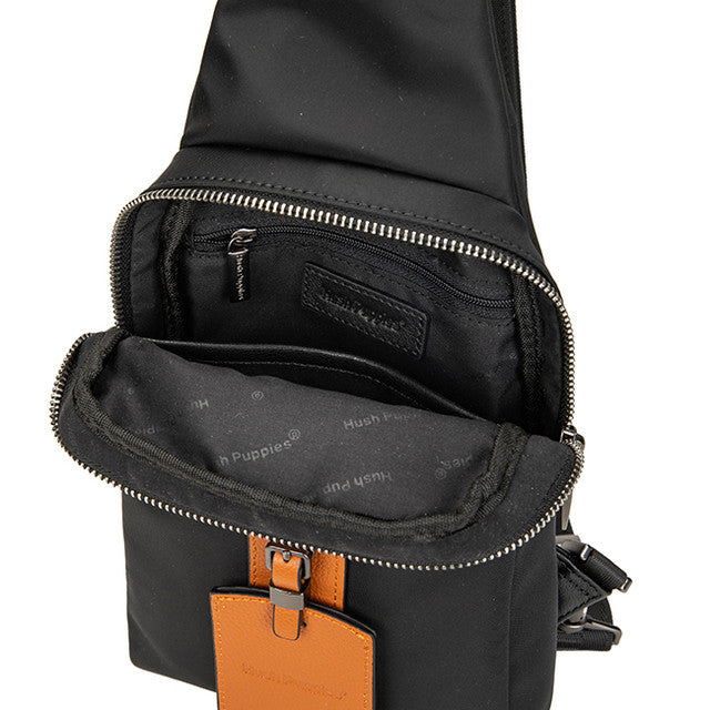 Hush Puppies Men Fred Chest Bag In Black