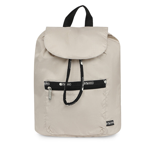 LeSportsac Tas Backpack Wanita Traveler Drawstring Backpack In Heritage Trio Driftwood