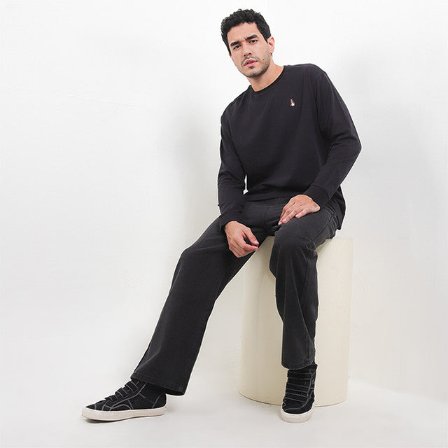 Hush Puppies Pakaian Pria Sweater Leonardo In Black