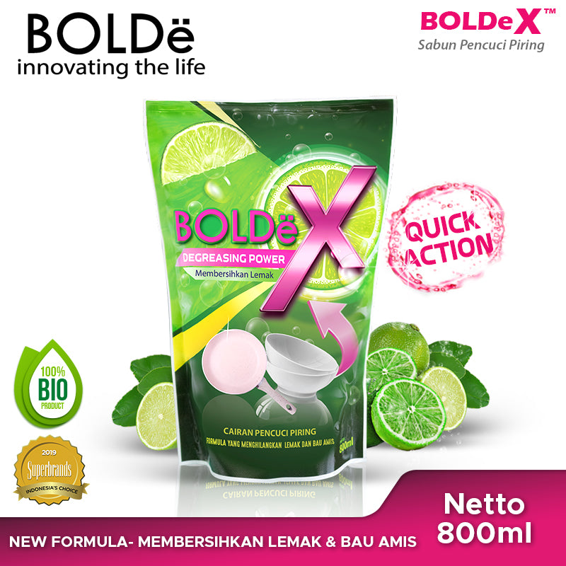 BOLDe X Sabun Pencuci Piring Jeruk Nipis 800 Ml