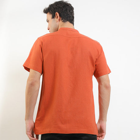 Hush Puppies Pakaian Pria Shirt Minuti In Orange
