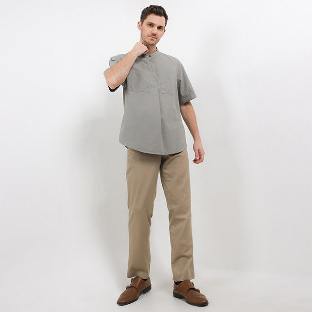 Obermain Pakaian Pria Shirt Barney In Light Gray