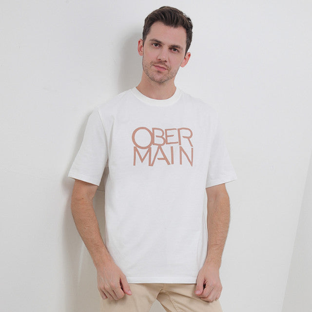 Obermain Pakaian Pria T Shirt Matten In White
