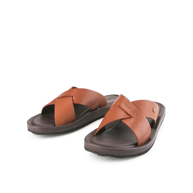 Hush Puppies Sandal Pria Spear Axel Cross In Tan