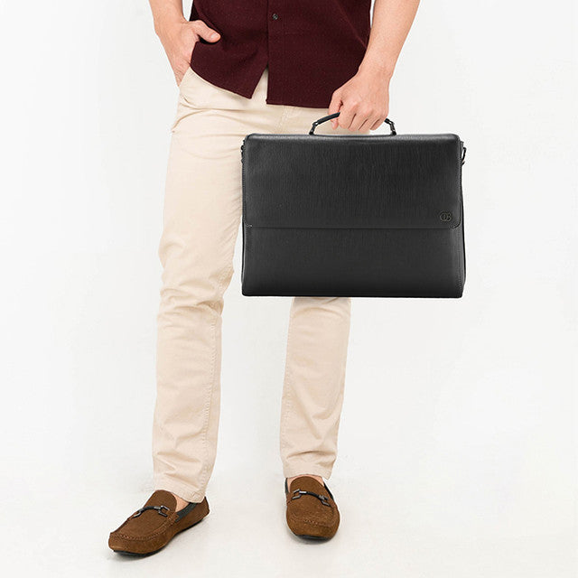 Obermain Tas Pria Baron Document Bag - L In Black