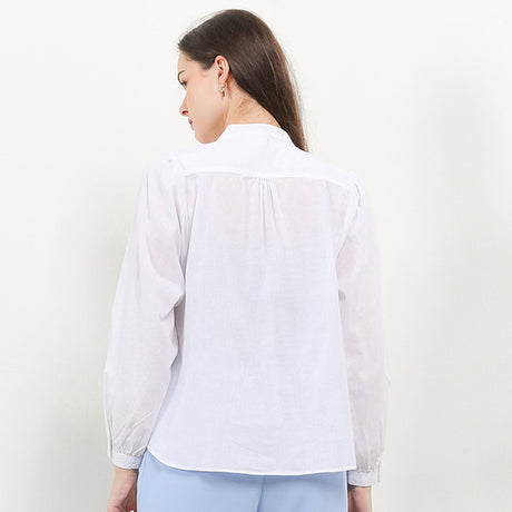 Hush Puppies Pakaian Wanita Blouse Icca In White