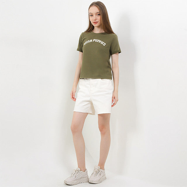 Hush Puppies Pakaian Wanita T Shirt Bsc Glena 2 In Olive