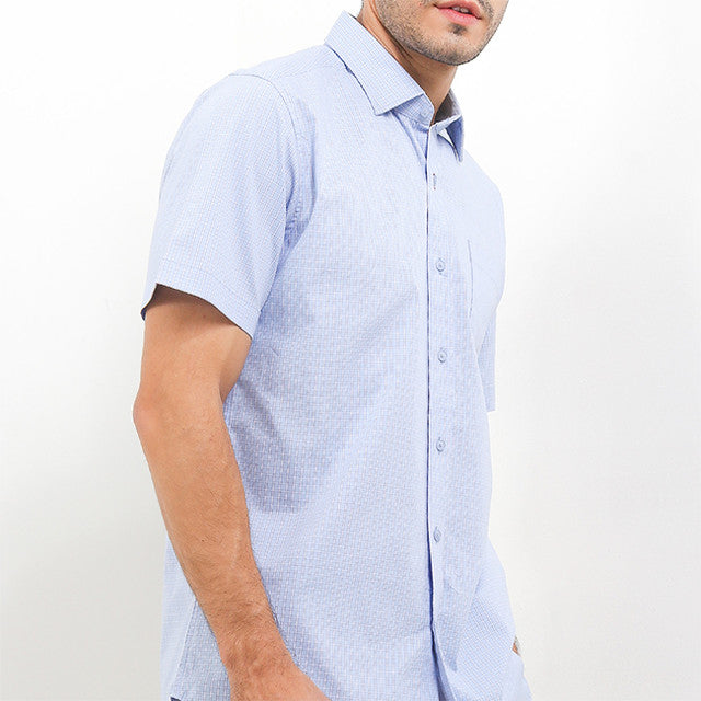 Hush Puppies Pakaian Pria Shirt 955 Chester In Light Blue