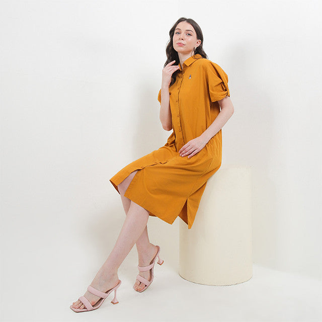 Hush Puppies Pakaian Wanita Dress Sherma In Mustard