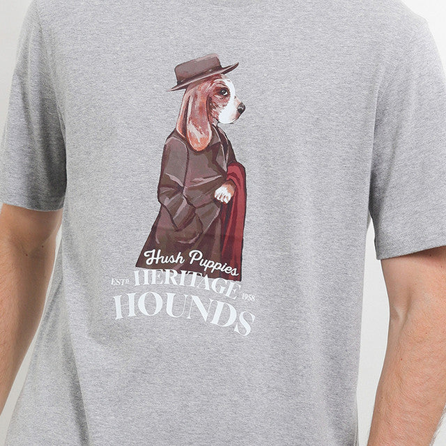 Hush Puppies Pakaian Pria T Shirt Hh Sebastian In Gray