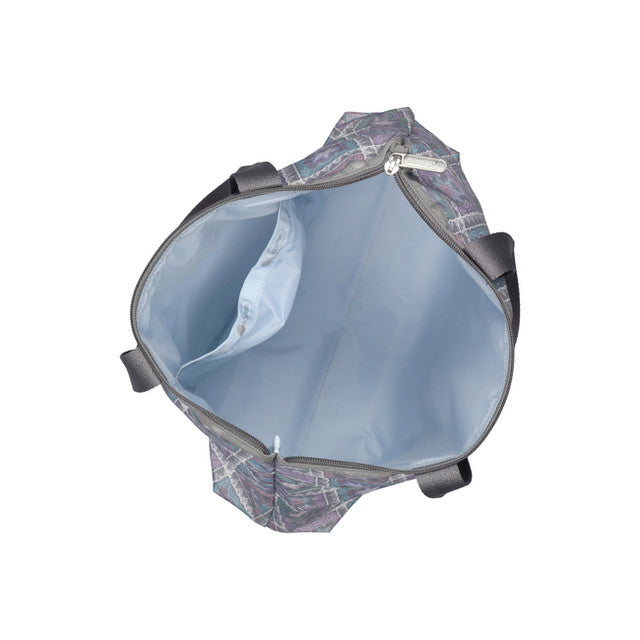 Easy Magazine Tote In Pastel Geometric Lace