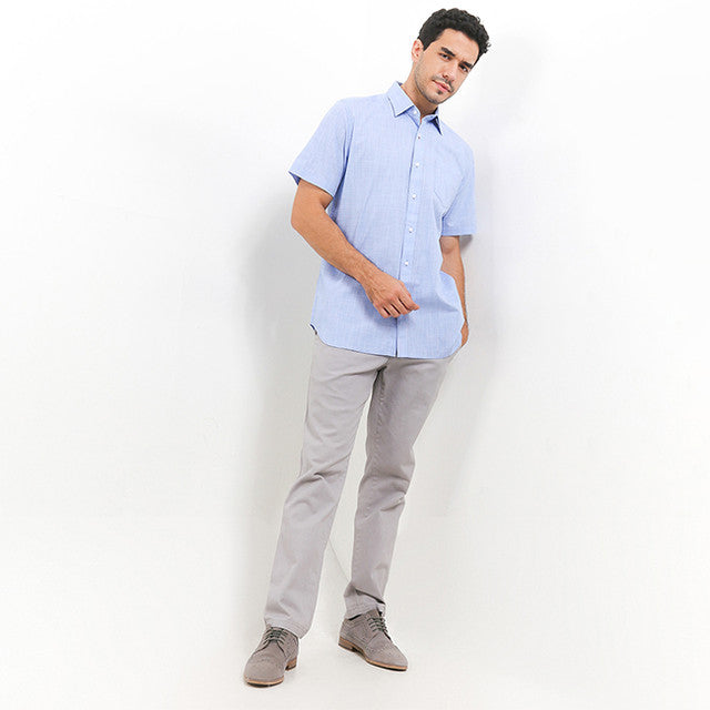 Hush Puppies Pakaian Pria Shirt 955 Franklin In Blue