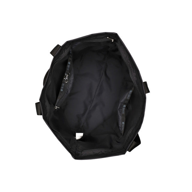 Carlin Zip Top Tote Bag In Recycled Black