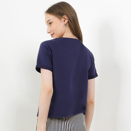 Hush Puppies Pakaian Wanita T Shirt Bsc Glena 2 In Navy