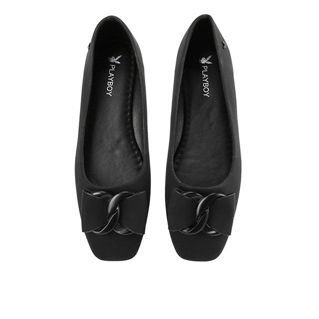 Playboy Shoes Wanita Flats Uzma In Black
