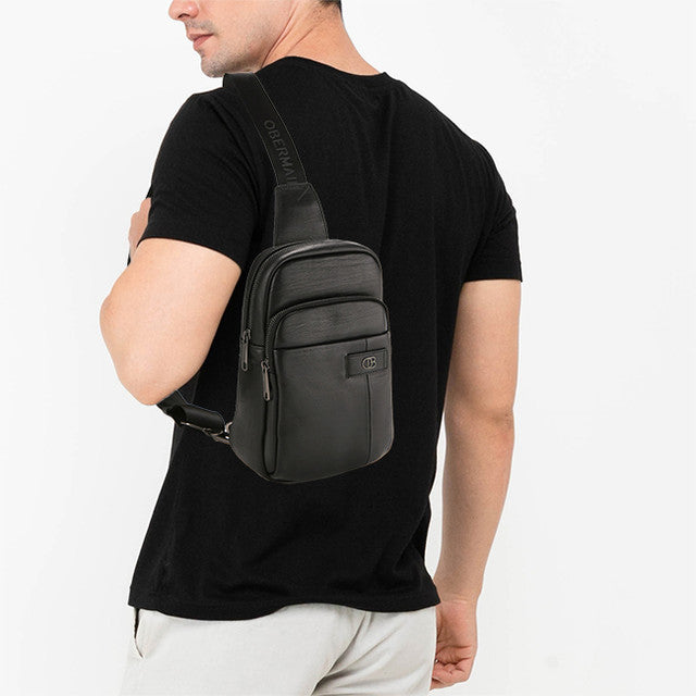 Obermain Tas Pria Brighton Chest Bag - L In Black