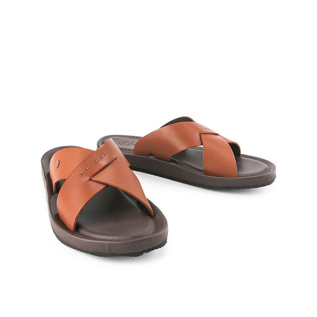 Hush Puppies Sandal Pria Spear Axel Cross In Tan