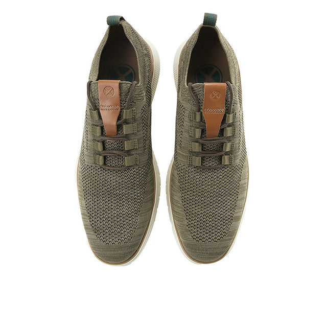Hush Puppies Sepatu Pria Lace Up Advance Knit Laceup In Olive