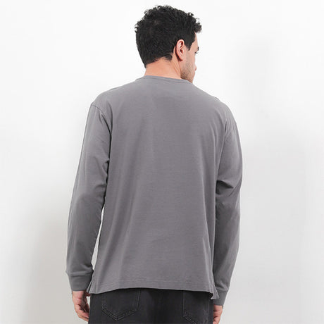 Hush Puppies Pakaian Pria Sweater Leonardo In Dark Grey