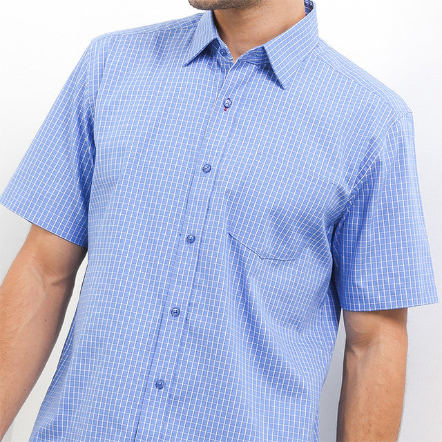 Hush Puppies Pakaian Pria Shirt 955 Chester In Blue