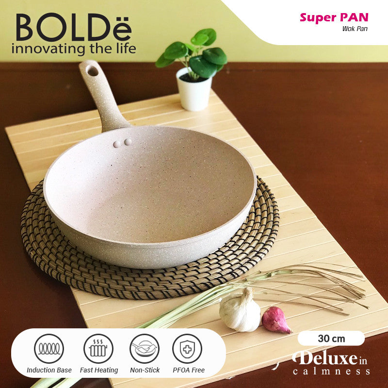 BOLDe Super Pan Wok (Wajan) 30cm - Beige
