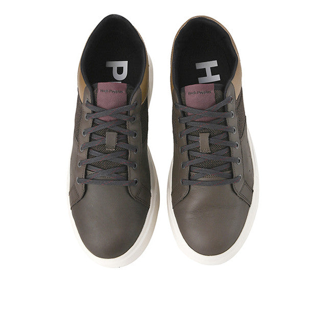 Hush Puppies Sepatu Pria Sneakers Rush Sneaker In Dark Brown Leather