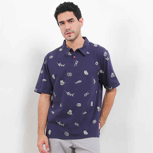 Obermain Pakaian Pria Polo Anchor In Navy