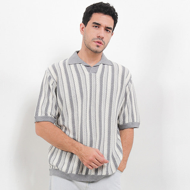 Obermain Pakaian Pria Polo Flint In Light Grey