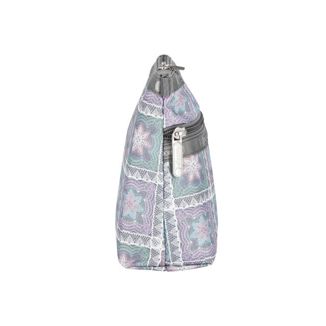 LeSportsac Aksesoris Wanita Cosmetic Clutch In Pastel Geometric Lace