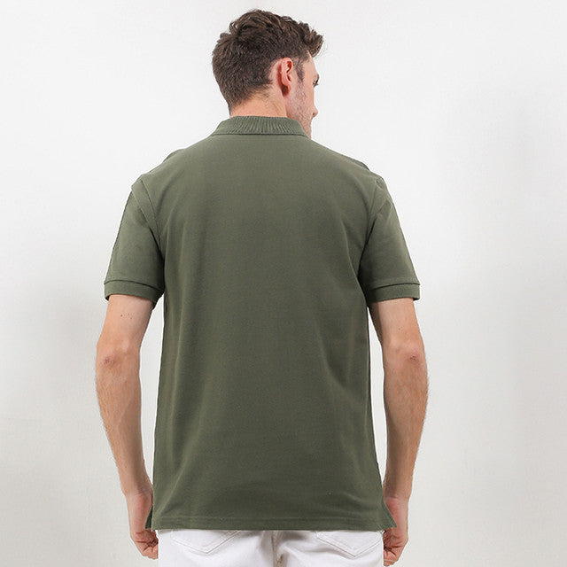 Hush Puppies Pakaian Pria Polo Bsc Tangelo In Olive