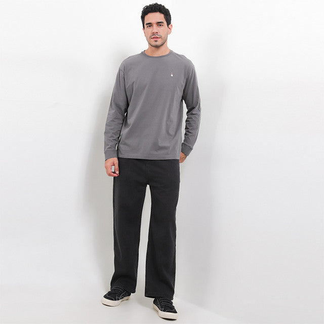 Hush Puppies Pakaian Pria Sweater Leonardo In Dark Grey