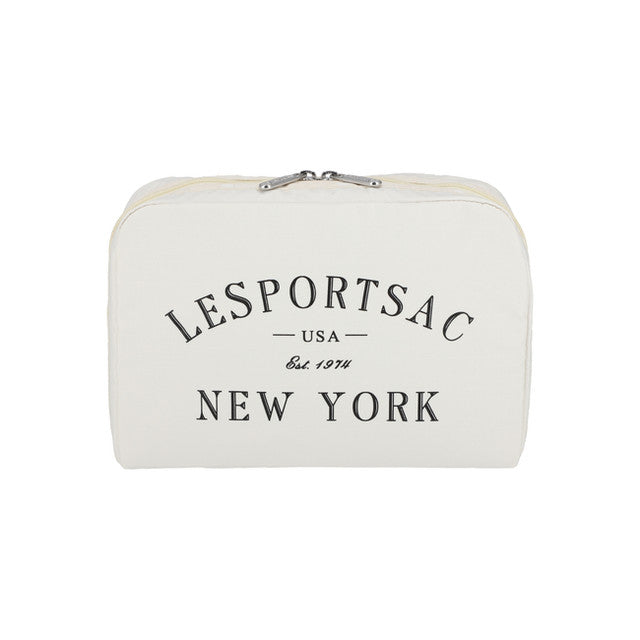 Xl Rectangular Cosmetic In Meringue Logo Cosm