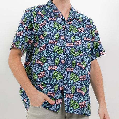 Hush Puppies Pakaian Pria Shirt Grova In Navy