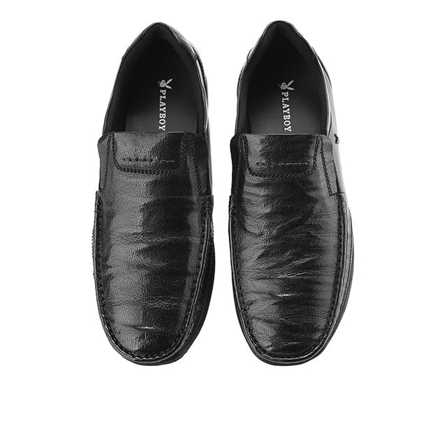 Playboy Sepatu Pria Lace Up Albania Slip On In Black