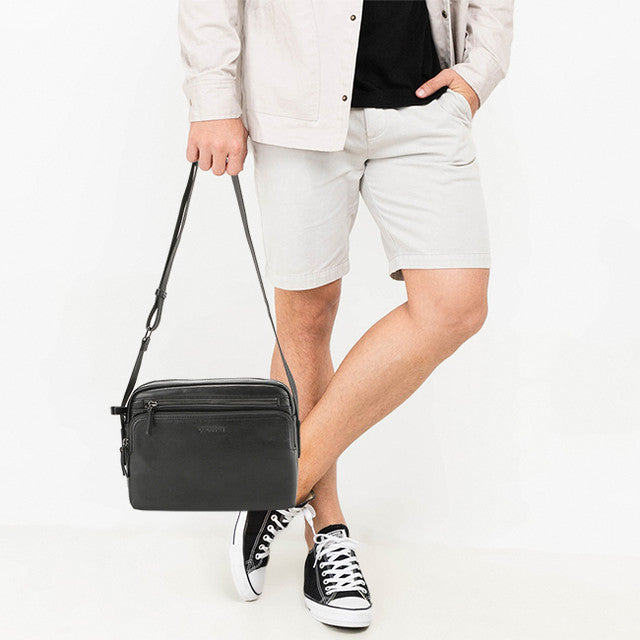 Obermain Tas Pria Beckham Messenger Bag - L In Black