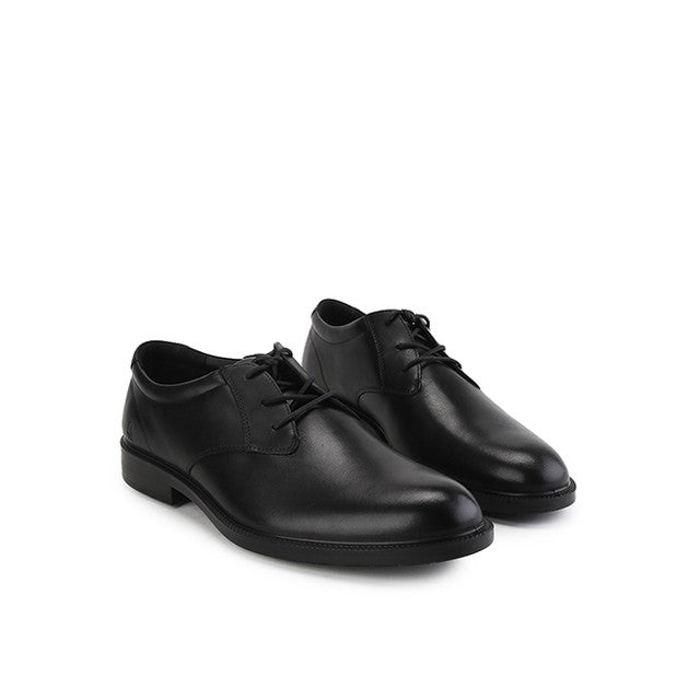Hush Puppies Sepatu Pria Lace Up Banker Laceup In Bold Black Leather