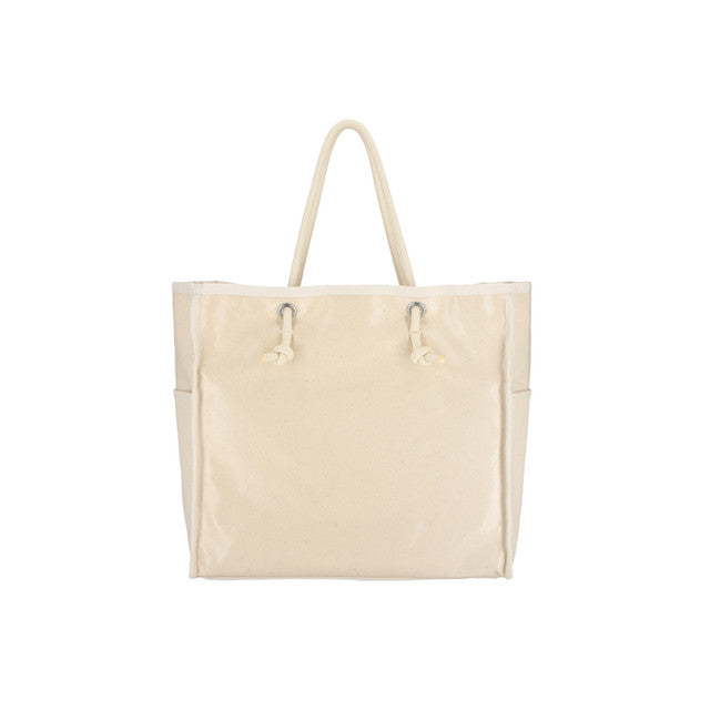Canvas Easy Tote In Meringue Canvas Logo