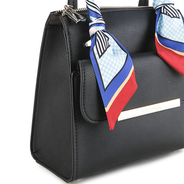 Obermain Tas Wanita Hand Bag Quilan Top Handle In Black