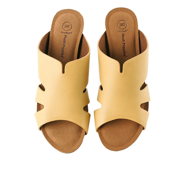 Hush Puppies Sandal Wanita Wedges Arthemis Holland In Mustard