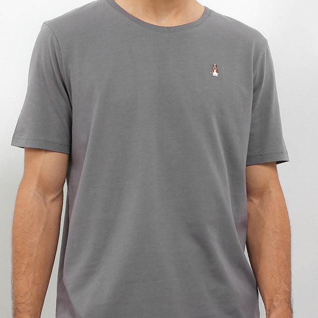 Hush Puppies Pakaian Pria T Shirt Leviero 4 In Dark Grey