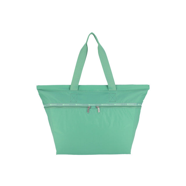 Carlin Zip Top Tote Bag In Sage Green