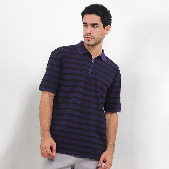 Obermain Pakaian Pria Polo Rope In Navy