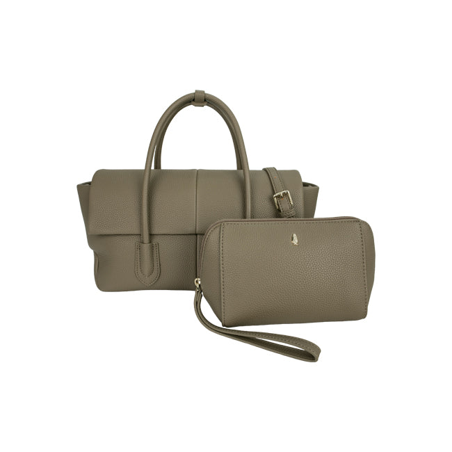 Hush Puppies Hailey Satchel (S) In Taupe