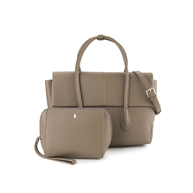 Hush Puppies Hailey Satchel (M) In Taupe