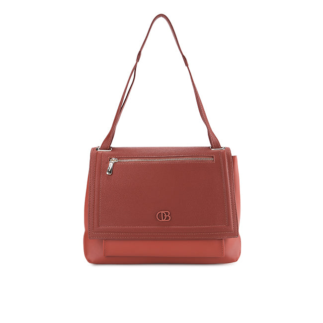 Briley Shoulder Bag In Rust